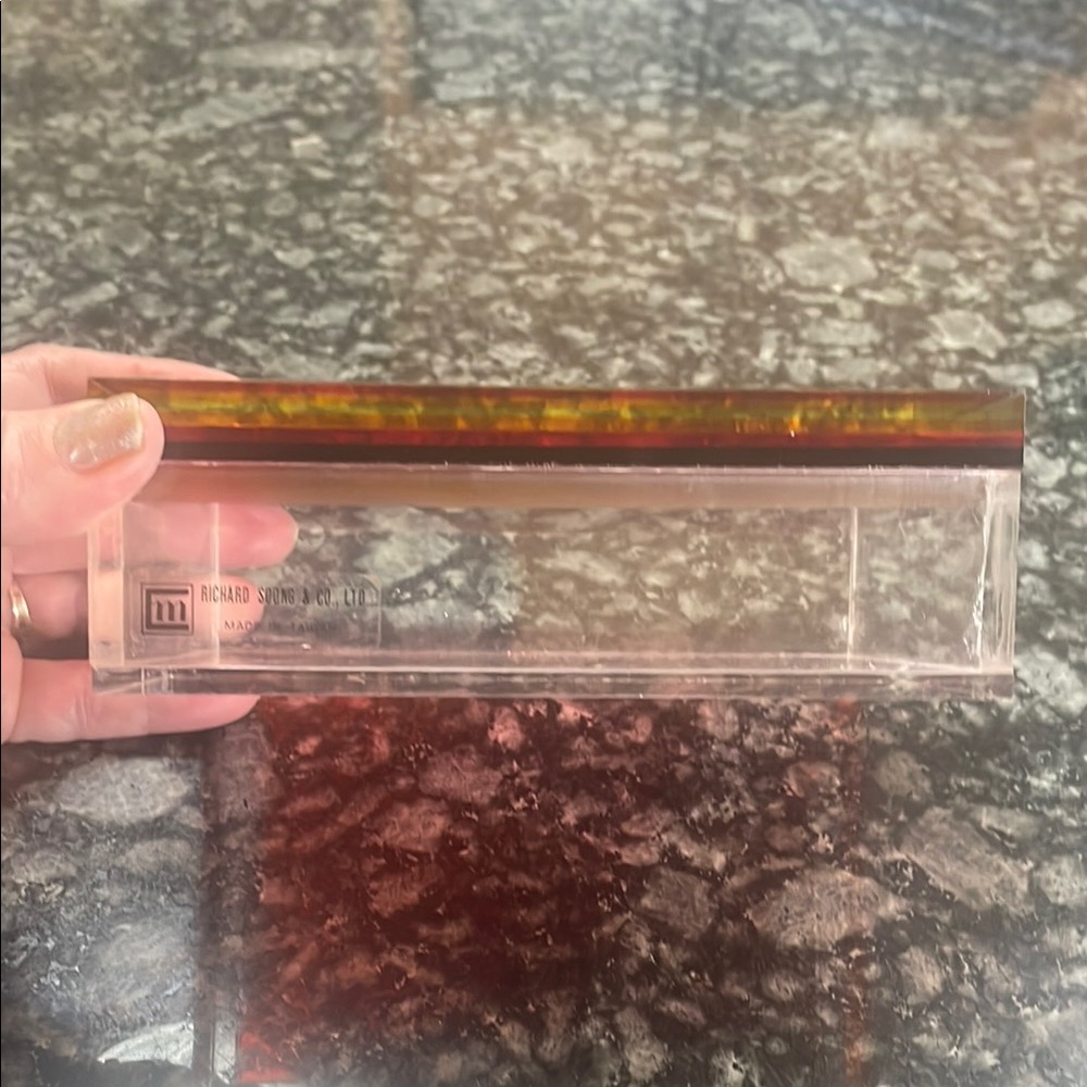 RARE! MCM Richard Soong Lucite Box‎ with Optical Graduated Cover